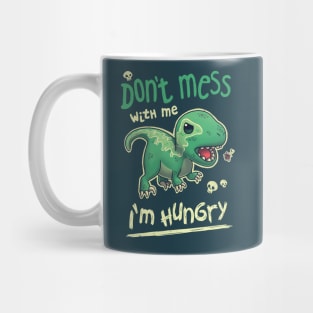 Hungry Raptor // Angry Velociraptor, Kawaii Dinosaur, Paleontology Mug